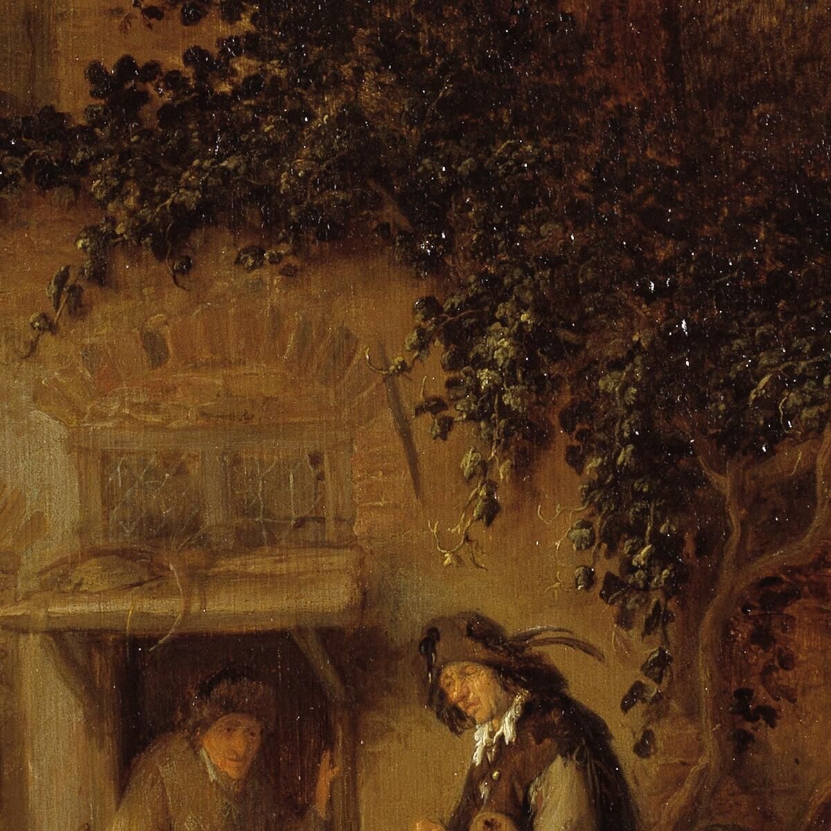 L'Organettista Fuori Da Un Cottage Adriaen van Ostade avo55 quadro stampa su tela