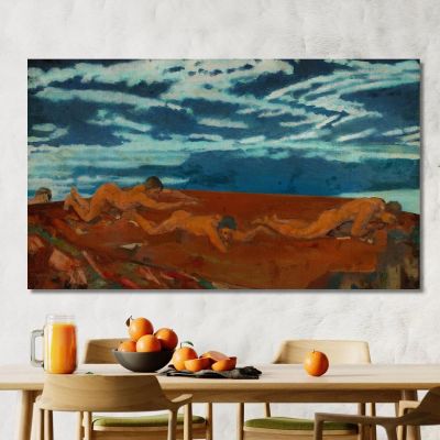 Le Bord De La Gorge De La Terre​ Arthur Bowen Davies, abd21 tableau impression sur toile