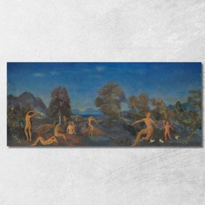 Ermes E Il Piccolo Dioniso Arthur Bowen Davies abd31 quadro stampa su tela