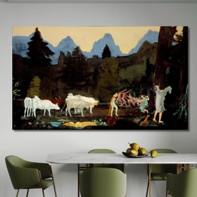 Dells Pastorales Et Sommets​ Arthur Bowen Davies, abd42 tableau impression sur toile