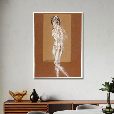 Femme Nue Debout​ Arthur Bowen Davies, abd49 tableau impression sur toile