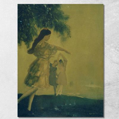 Le Danzatrici Arthur Bowen Davies abd55 quadro stampa su tela