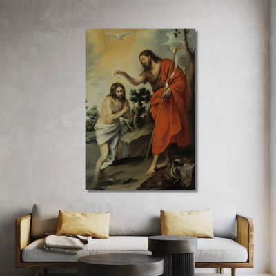 Die Taufe Christi Bartolomé Estebán Murillo, bem26 drucken auf leinwand