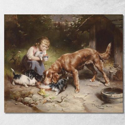 Cena Di Gala Carl Reichert crc20 quadro stampa su tela