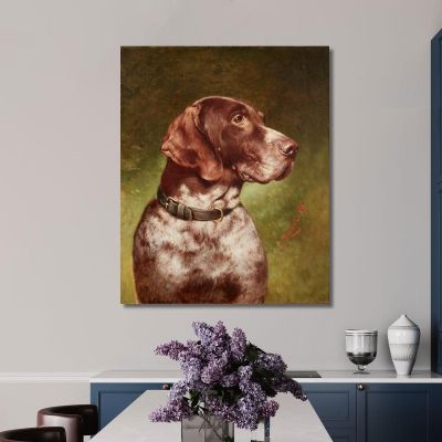Cabeza De Un Pointer Alemán Carl Reichert, crc30 cuadro en lienzo