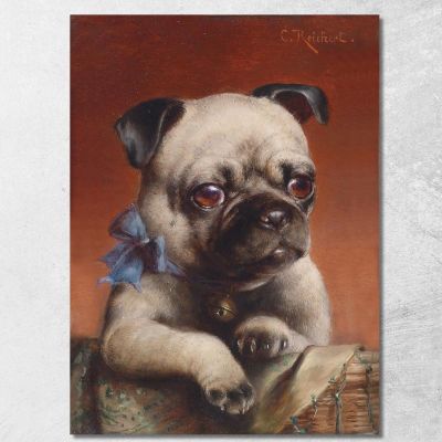 Giovane Carlino Carl Reichert crc60 quadro stampa su tela