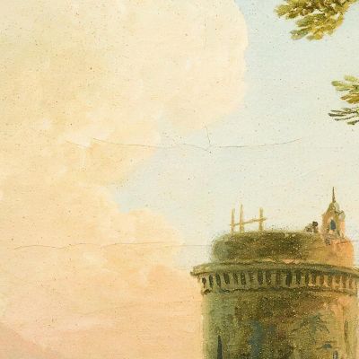 Pescatori All'Alba Claude-Joseph Vernet cjv15 quadro stampa su tela