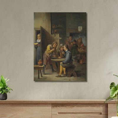 Figuren In Einem Gasthausinterieur David Teniers The Younger, dty36 drucken auf leinwand