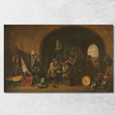 Stanza Della Guardia David Teniers The Younger dty40 quadro stampa su tela