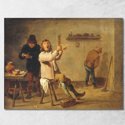 La Chanson À Boire David Teniers The Younger dty50 quadro stampa su tela