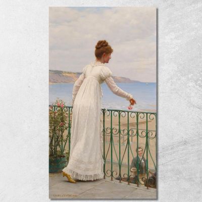 Un Favore Edmund Blair Leighton ebl1 quadro stampa su tela