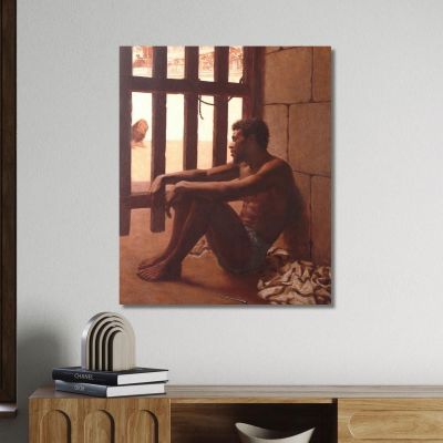 A Gladiator In Thought Edmund Blair Leighton, ebl2 canvas print