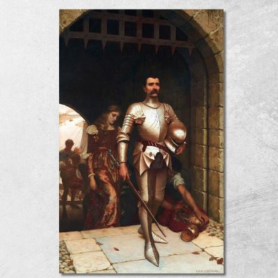 Conquista Edmund Blair Leighton ebl7 quadro stampa su tela