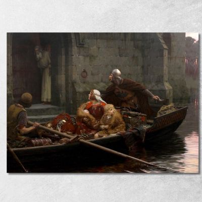 In Tempo Di Pericolo Edmund Blair Leighton ebl11 quadro stampa su tela