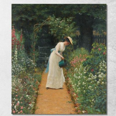 Il Giardino Della Mia Signora Edmund Blair Leighton ebl14 quadro stampa su tela