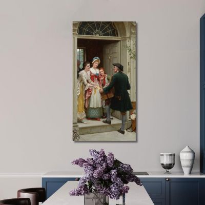 Nastri E Merletti Per Volti Molto Graziosi Edmund Blair Leighton ebl18 quadro stampa su tela