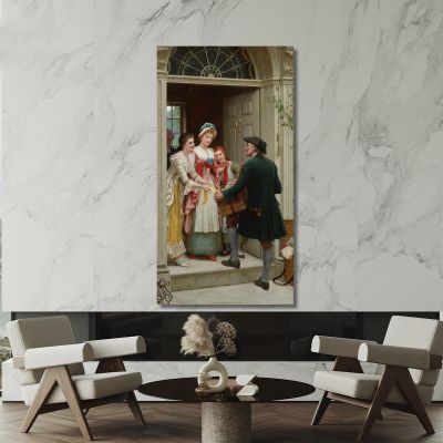 Nastri E Merletti Per Volti Molto Graziosi Edmund Blair Leighton ebl18 quadro stampa su tela