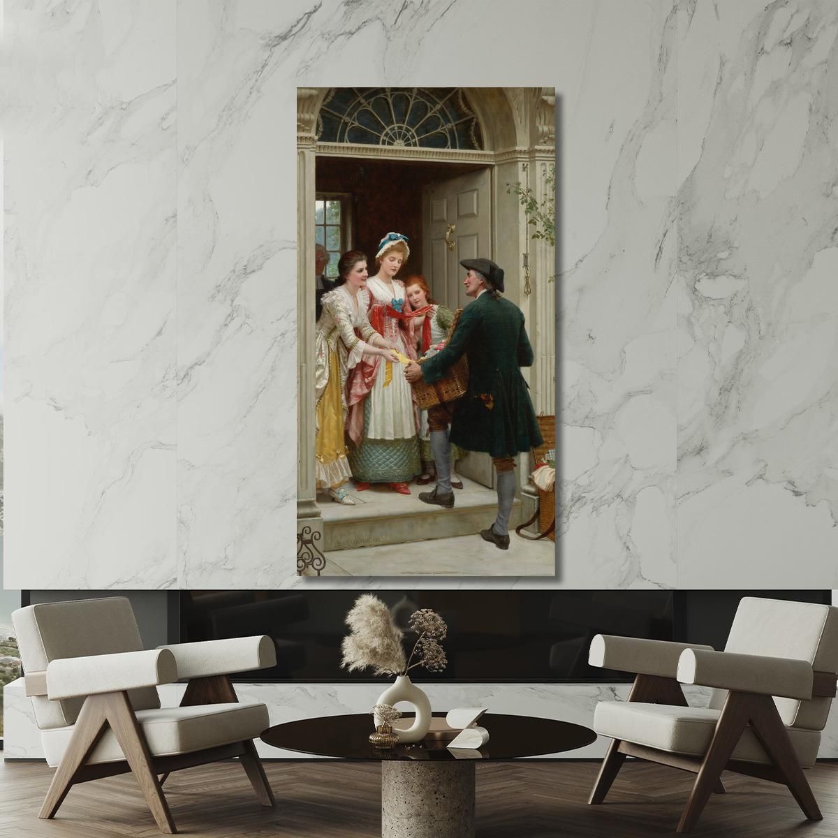 Nastri E Merletti Per Volti Molto Graziosi Edmund Blair Leighton ebl18 quadro stampa su tela
