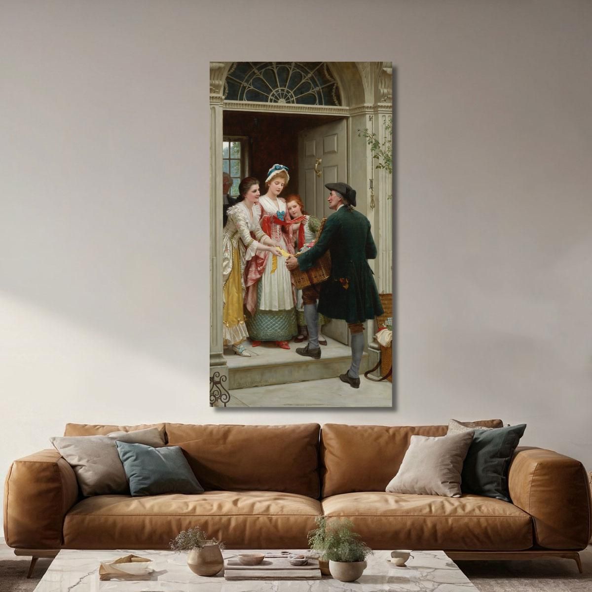 Nastri E Merletti Per Volti Molto Graziosi Edmund Blair Leighton ebl18 quadro stampa su tela