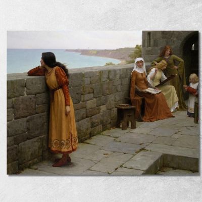 L'Ostaggio Edmund Blair Leighton ebl25 quadro stampa su tela