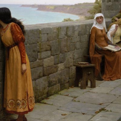 L'Ostaggio Edmund Blair Leighton ebl25 quadro stampa su tela L'Ostaggio Edmund Blair Leighton ebl25 quadro stampa su tela
