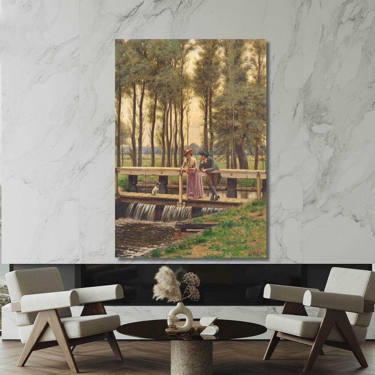 Il Luogo Dell'Incontro Edmund Blair Leighton ebl27 quadro stampa su tela