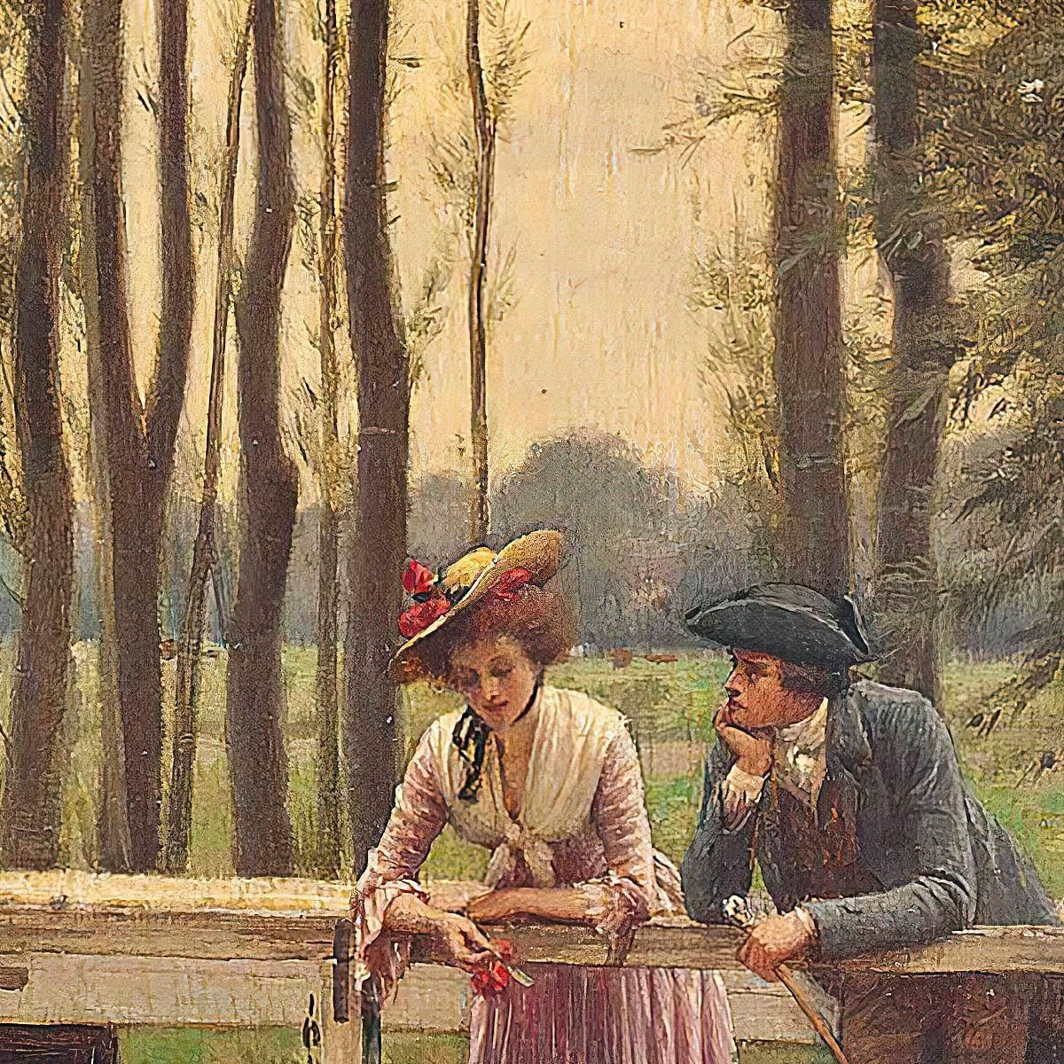 Il Luogo Dell'Incontro Edmund Blair Leighton ebl27 quadro stampa su tela