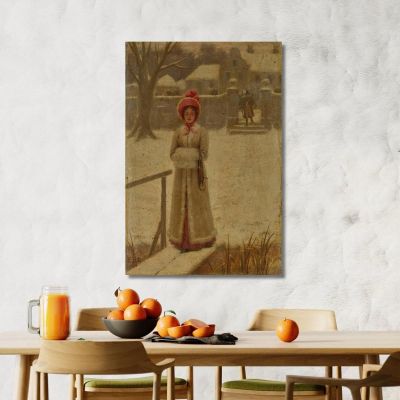 The Winter Walk Edmund Blair Leighton, ebl28 canvas print