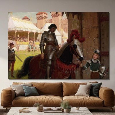 Sconfitto Edmund Blair Leighton, ebl29 quadro stampa su tela