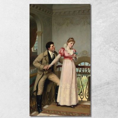 Sì O No Edmund Blair Leighton ebl31 quadro stampa su tela