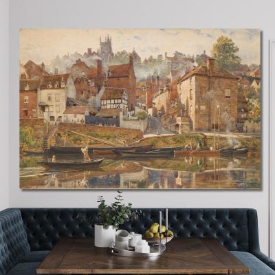 Presso Il Severn A Bridgnorth Edward John Poynter ejp7 quadro stampa su tela Presso Il Severn A Bridgnorth Edward John Poynter ejp7 quadro stampa su tela