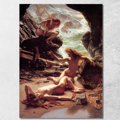 La Caverna Delle Ninfe Della Tempesta Edward John Poynter ejp8 quadro stampa su tela