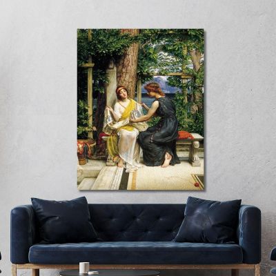 Elena E Ermia Edward John Poynter, ejp15 quadro stampa su tela