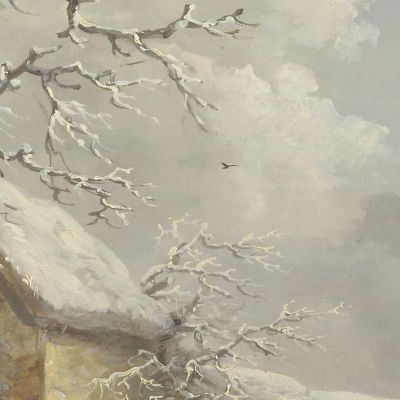 Paesaggio Invernale George Morland gmo57 quadro stampa su tela