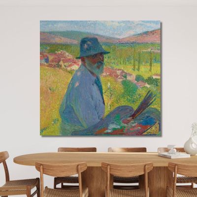 Autorretrato En La Bastide-Du-Vert Henri Martin, hmt2 cuadro en lienzo