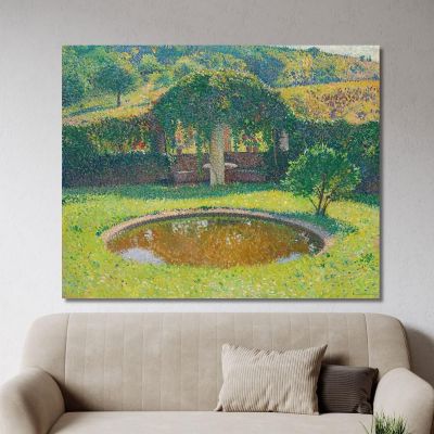 Estanque Y Pérgola Suroeste Del Parque De Marquayrol Henri Martin, hmt5 cuadro en lienzo
