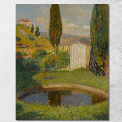 Bacino Ovest Del Parco Di Marquayrol Con Vista Sullo Studio Di Henri Martin Henri Martin hmt6 quadro stampa su tela