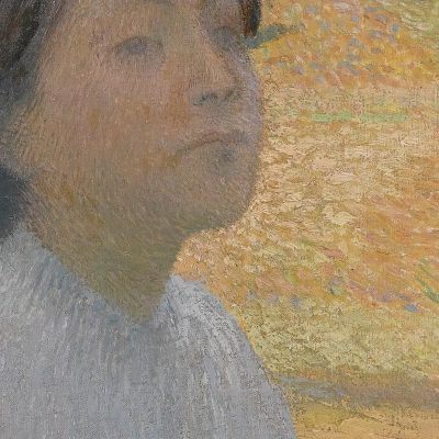 Busto Di Giovane Ragazza Con Una Corona Di Alloro Henri Martin hmt13 quadro stampa su tela