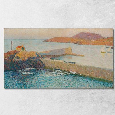 Collioure La Cappella Sulla Diga Henri Martin hmt18 quadro stampa su tela