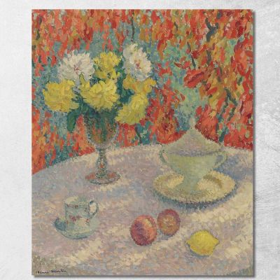 Dalie Al Sole Henri Martin hmt22 quadro stampa su tela