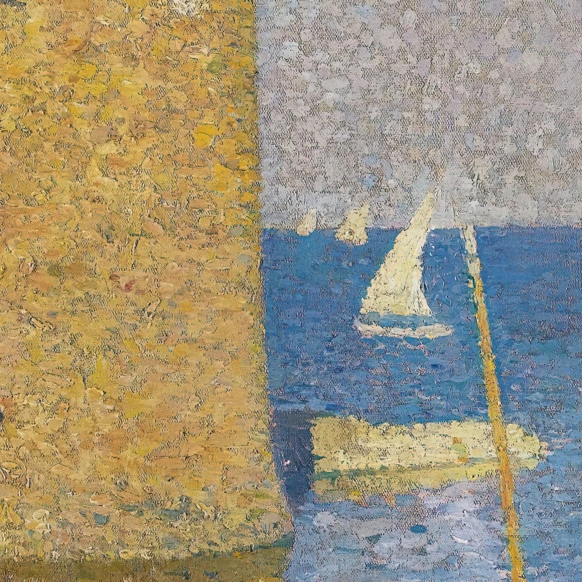 La Torre Di Collioure Al Chiaro Di Luna Henri Martin hmt38 quadro stampa su tela