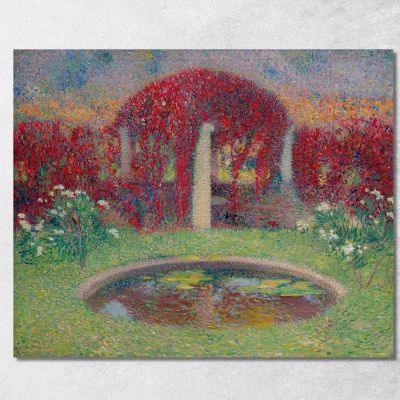 Il Bacino E Il Pergolato Henri Martin hmt47 quadro stampa su tela