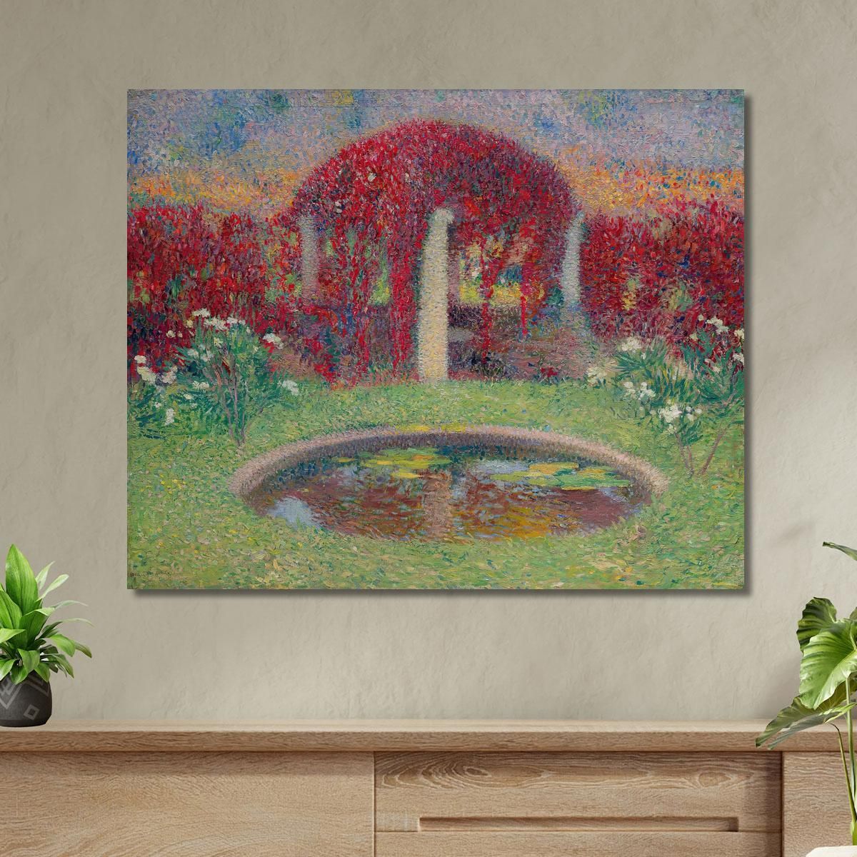 Il Bacino E Il Pergolato Henri Martin hmt47 quadro stampa su tela