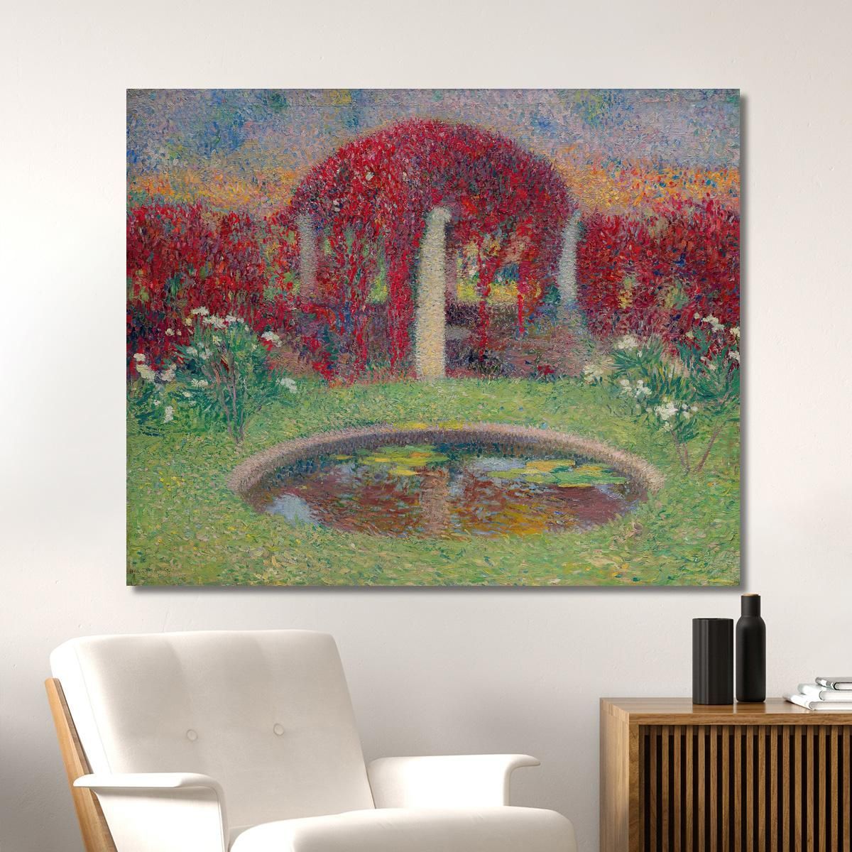 Il Bacino E Il Pergolato Henri Martin hmt47 quadro stampa su tela