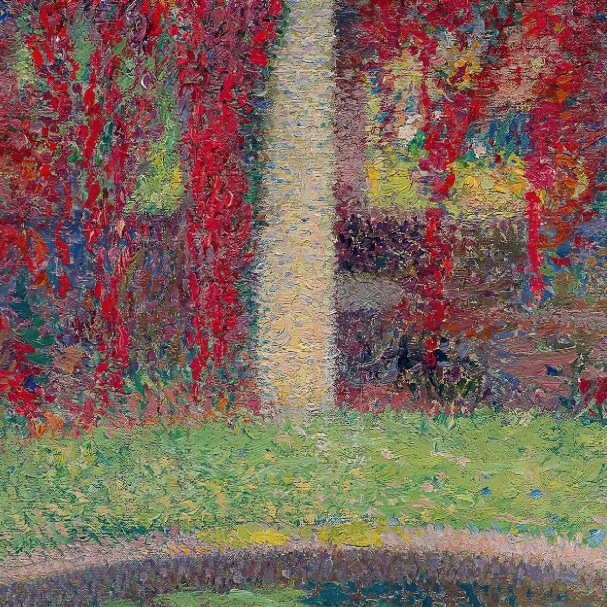 Il Bacino E Il Pergolato Henri Martin hmt47 quadro stampa su tela
