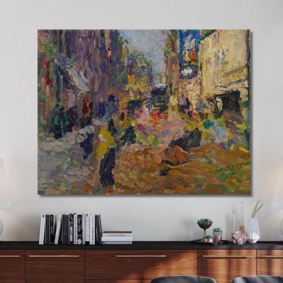Scène De Rue Henri Martin, hmt76 tableau impression sur toile