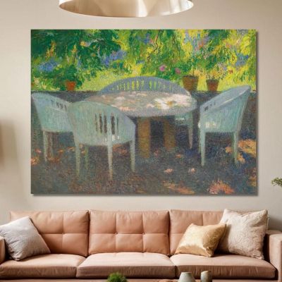 Sous Le Grand Marronnier De Marquayrol Henri Martin, hmt77 tableau impression sur toile