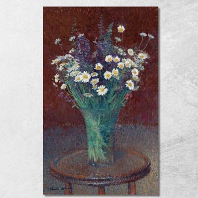 Vaso Di Margherite Henri Martin hmt85 quadro stampa su tela