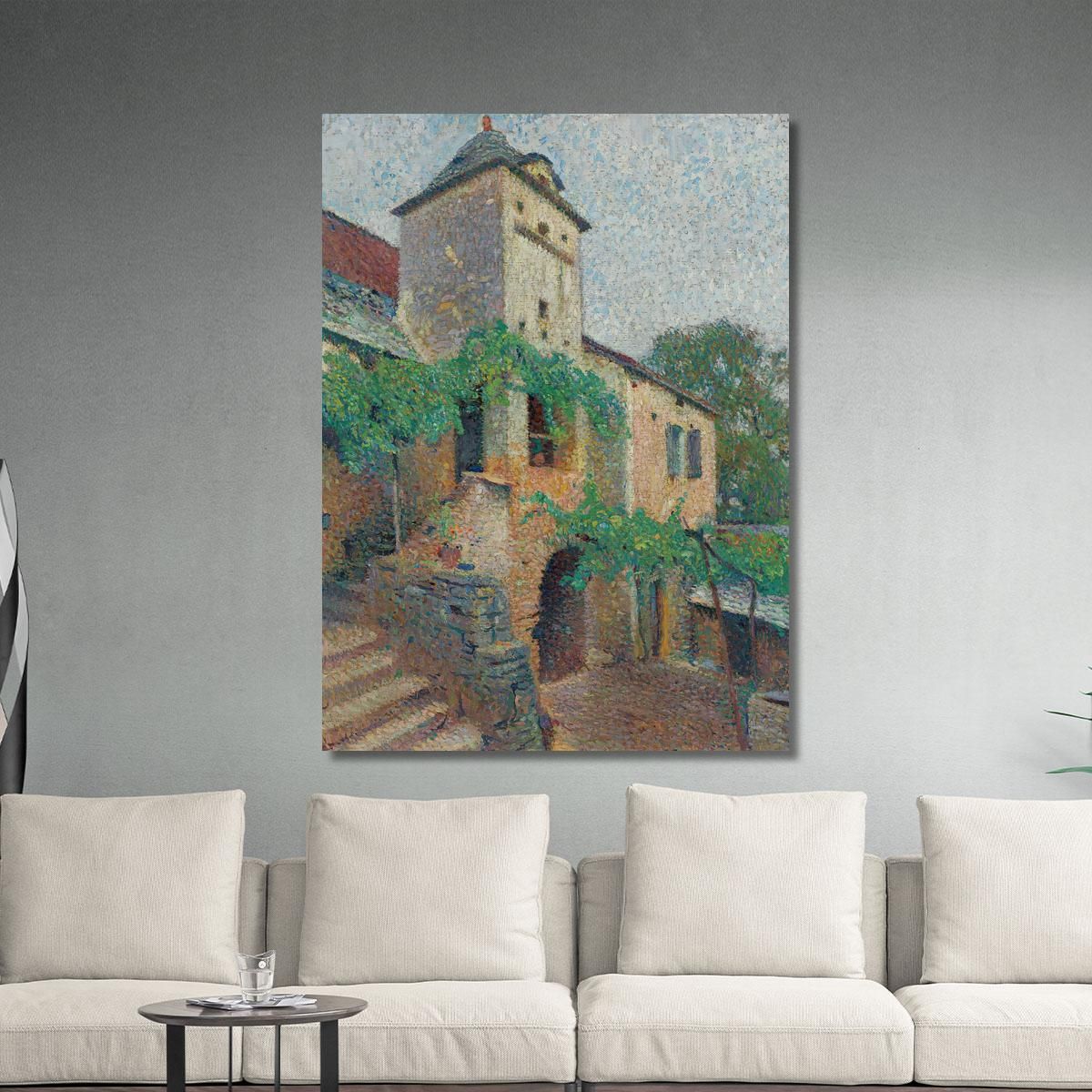 Veduta Di Una Fattoria Con Un Colombario Henri Martin hmt87 quadro stampa su tela