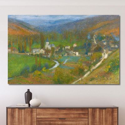 Veduta Generale Di Labastide-Du-Vert Dall’Alto Del Parco Di Marquayrol Henri Martin hmt88 quadro stampa su tela